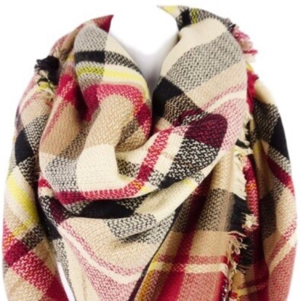 MULTI COLOR “BRICK” BLANKET SCARF/WRAP